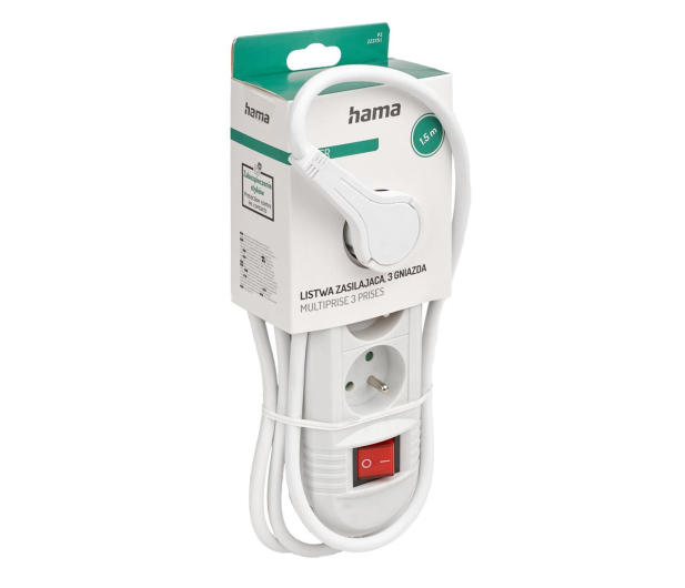 HAMA LISTWA ZASILAJĄCA "COMFORT" 3GN, 1,5M - 1313450 - zdjęcie 4